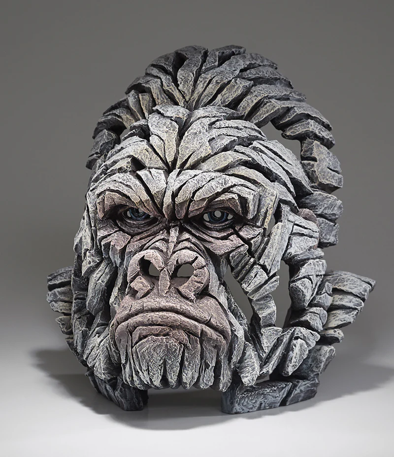 Gorilla Bust White